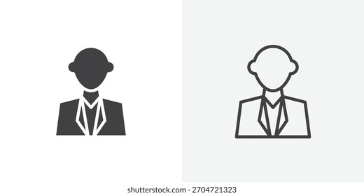Icono de cajero. colección de línea de trazo editable y estilos planos sólidos.