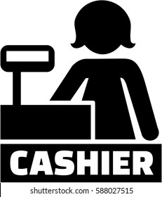 Cashier Icon With Job Title