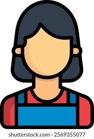 Cashier Icon Lineal Color Vector Illustration