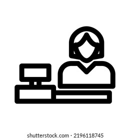 cashier icon or logo isolated sign symbol vector illustration - high quality black style vector icons
