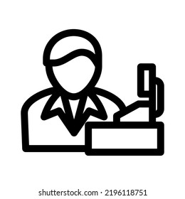 cashier icon or logo isolated sign symbol vector illustration - high quality black style vector icons
