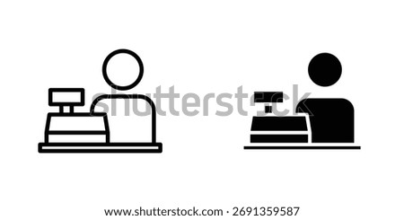 Cashier icon Simple vector illustration for graphic and web design.