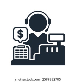 Cashier icon, Cashier symbol design