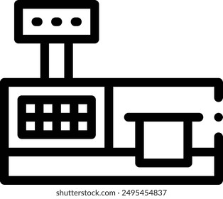 cashier icon. Thin Linear Style Design Isolated On White Background