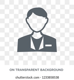 Cashier icon. Trendy flat vector Cashier icon on transparent background from Professions collection. 