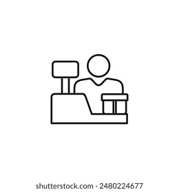 Cashier icon vector. EPS 10 editable vector