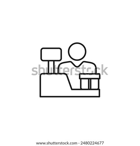 Cashier icon vector. EPS 10 editable vector