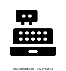 cashier icon. vector glyph icon for your website, mobile, presentation, and logo design.