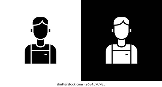 Cashier icon, Vector graphics in filled style