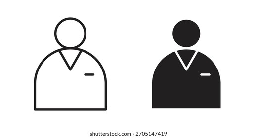 Vector de icono de cajero modernos diseños planos y de trazo