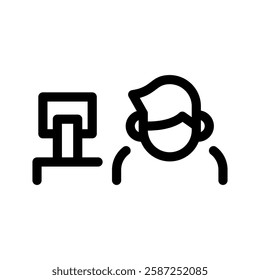 Cashier Icon Vector Symbol Design Illustration