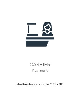 Cashier icon vector. Trendy flat cashier icon from payment collection isolated on white background. Vector illustration can be used for web and mobile graphic design, logo, eps10