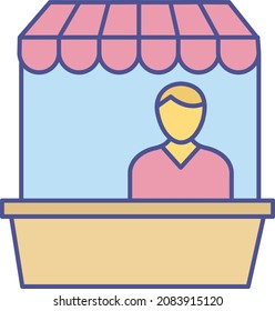 Icono de vector aislado de cajero que puede modificar o editar fácilmente

