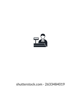Kasse Logo Symbol flach Vektor Design