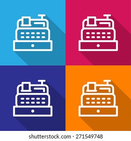 cashier machine icon great for any use. Vector EPS10.