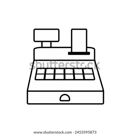 Cashier machine icon  isolated on white background.
