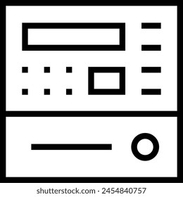 cashier machine icon. Thin linear style design isolated on white background