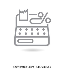cashier machine icon - vector payment machine - money icon