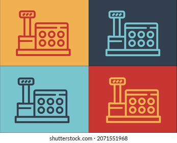 Cashier Machine Logo, Simple Flat Icon of cashier,retail,machine