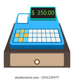 cashier machine. vector design of selling equipment flat icon