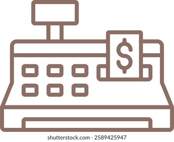 Cashier Machine vector icon. Can be used for printing, mobile and web applications.