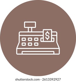 Cashier Machine vector icon. Can be used for printing, mobile and web applications.