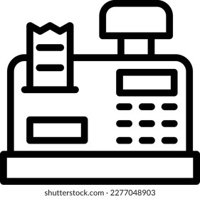 Cashier machine Vector Icon Design Illustration