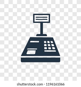 Cashier machine vector icon isolated on transparent background, Cashier machine transparency logo concept