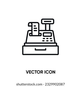 Cashier machine vector icon . Modern, simple flat vector illustration for website or mobile app. Cashier symbol, logo illustration. Pixel perfect vector graphics	