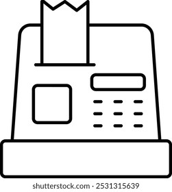 Kassenautomat, Vektorgrafik-Liniendesign