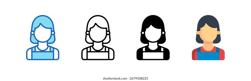 Cashier Multiple Style Icon Set Collection..