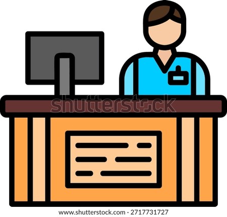 Cashier New Creative Vector Icon Design