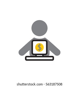 Cashier vector icon