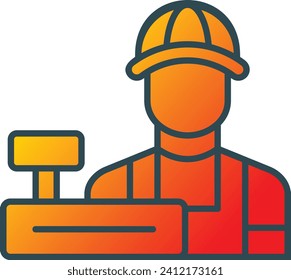 Cashier vector icon. Can be used for printing, mobile and web applications.