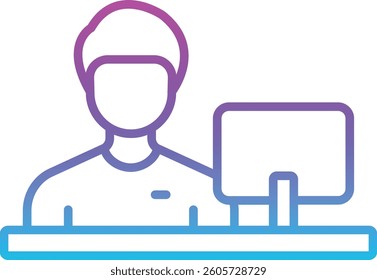 Cashier vector icon. Can be used for printing, mobile and web applications.