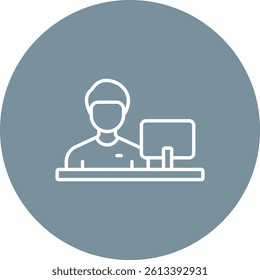 Cashier vector icon. Can be used for printing, mobile and web applications.