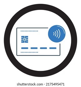 Cashless or contact less payment icon