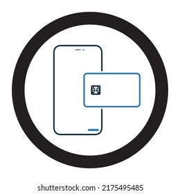 Icono de pago sin efectivo o sin contacto