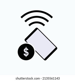 Vektor Stok Cashless Icon Digital Payment Symbol Vector (Tanpa Royalti ...