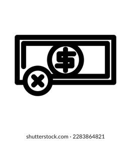 cashless icon or logo isolated sign symbol vector illustration - high quality black style vector icons
