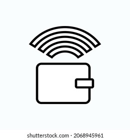 Cashless Icon. Modern Methods to Pay, Virtual Transaction Symbol - Vector.