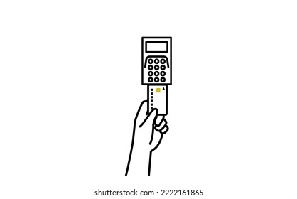 Cashless, insert credit card into card reader