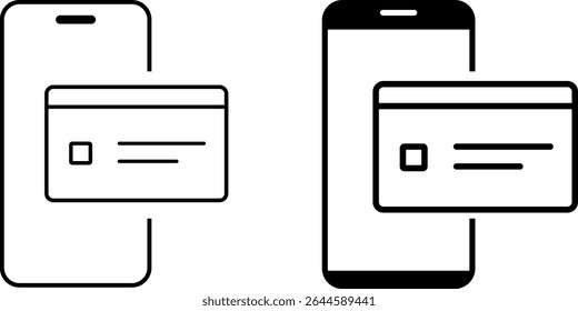 Mobile bargeldlose Zahlungs-Symbol-Set. für sichere digitale Geldüberweisungen. Kreditkartensymbol.  Geldtransferzeichen
