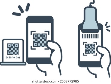 Cashless payment OR code 2D barcode Barcode payment