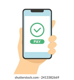 Cashless payment illustration vector illustration