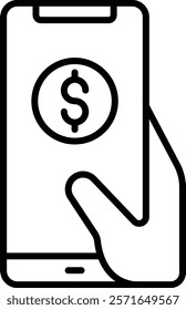 Cashless Payment vector icon. Can be used for printing, mobile and web applications.
