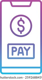 Cashless Payment vector icon. Can be used for printing, mobile and web applications.