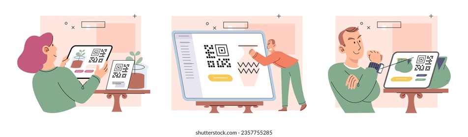 Cashless payment. Vector illustration. Wireless payment systems utilize encryption technology to ensure secure transactions Mobile cashless payments are supported by various platforms Online