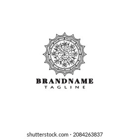 plantilla de diseño de icono de logotipo de cashmere gráfico de vector aislado negro