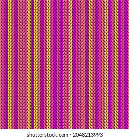 Patrón de punto de textura geométrica sin soldadura de rayas verticales de cachemira. Alfombra de tela de tricot de punto. Patrón clásico de punto caliente sin costura. Ilustración de lienzo de tejido.